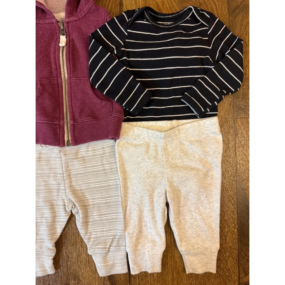 Carters Baby Boy 3 Months‎ Outfit Bodysuits Pants Zip Hoodie Jacket Clothes Lot